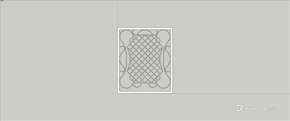 Decorative Carved Window With Intricate Lattice Pattern And Traditional Design Elements 3d model 