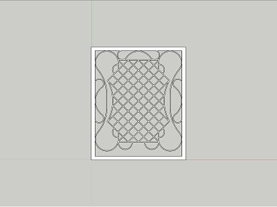 New Chinese-style Cut-out Window Chinese Knot Pane model