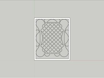 New Chinese-style Cut-out Window Chinese Knot Pane 3d model