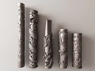Chinese pillar 3d model