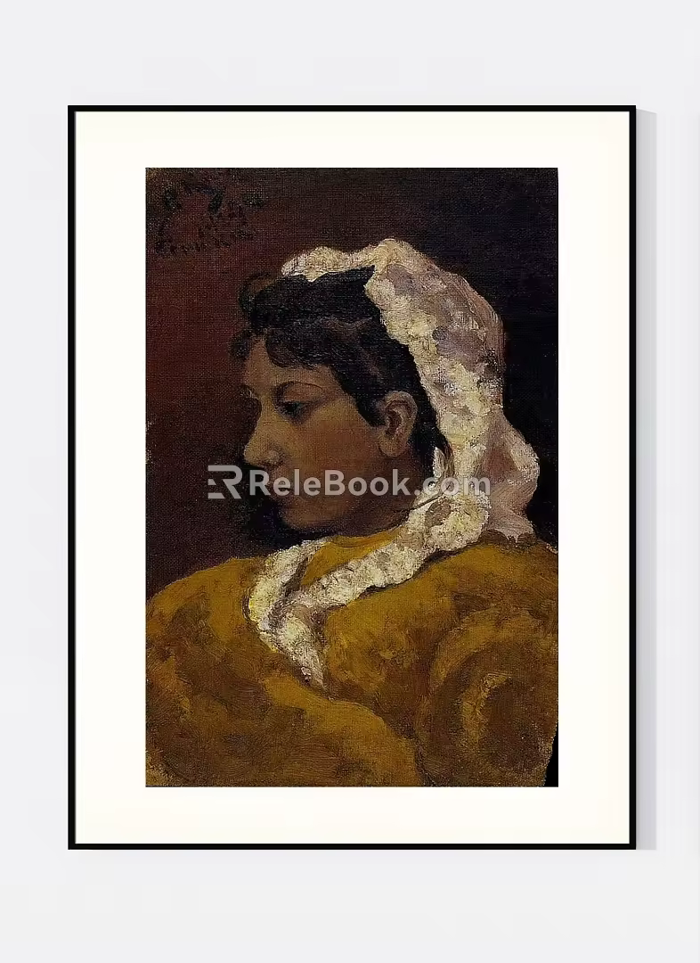 Hanging picture figure Picasso advanced retro 3d model