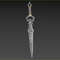 Decorative Medieval Sword Weapon With Ornate Hilt Intricate Guard And Metallic Blade