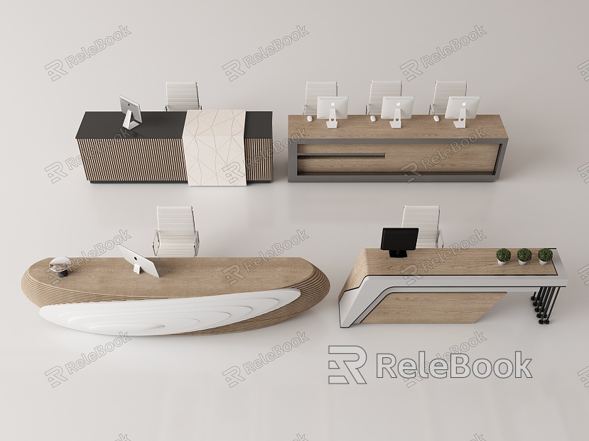 Modern Reception Desk Front Desk model