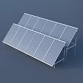 High Performance Solar Panels Array With Metal Mounting Structure For Renewable Energy Generation 3d model