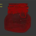 Empty Transparent Glass Jar With Metal Clasp And Orange Seal On Smooth Surface
