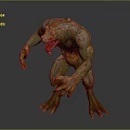 Reptilian Humanoid Game Movie Character With Scaly Skin Sharp Claws Open Mouth And Aggressive Stance