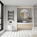 Bathroom space logs 3d model