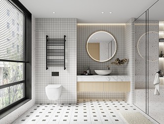 Bathroom space logs 3d model