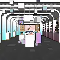 Beauty store online celebrity store cosmetics store gradually changing color 3d model