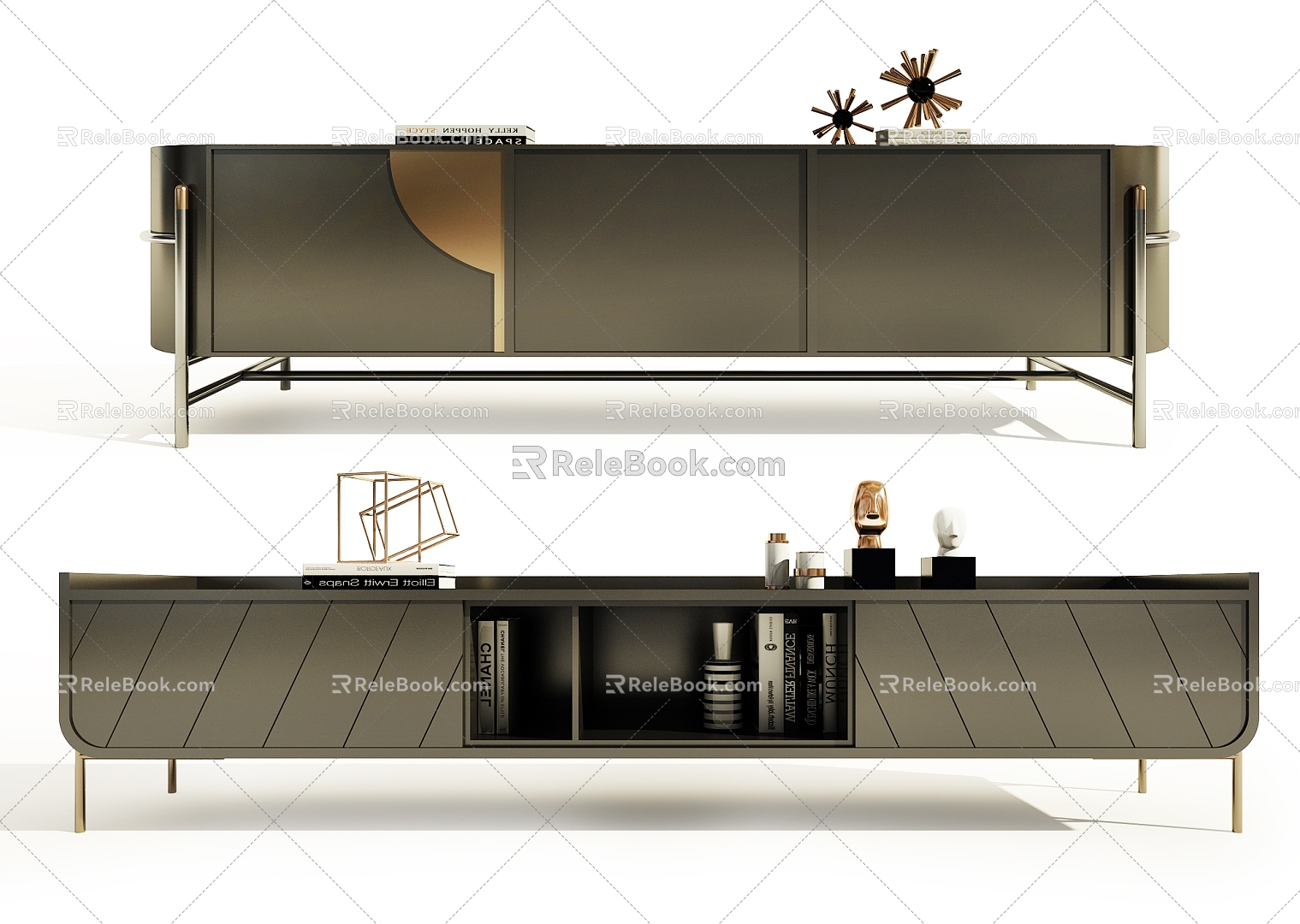 Modern Light Luxury TV Cabinet 3d model