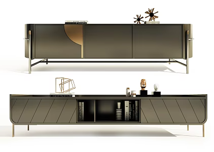 Modern Light Luxury TV Cabinet 3d model