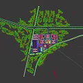 Modern School Campus Buildings Featuring Football Field Gymnasium And Green Landscape Design