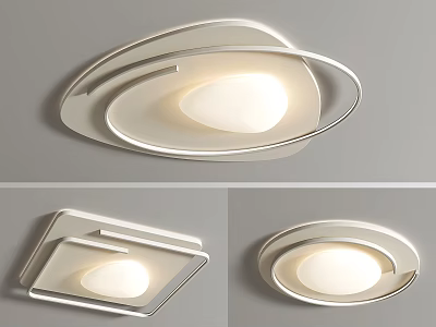 Modern Ceiling Lights With Stylish Design Different Shapes And Soft Glow 3d model