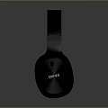Black Over Ear Headphones With Sleek Modern Design And Glossy Finish