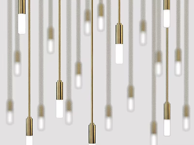 Stylish Modern Gold And White Hanging Pendant Lights For Interior Decor 3d model