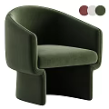 Comfortable Green Velvet Modern Accent Chair With Plush Seat And Wide Armrests