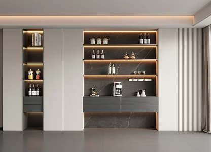 Modern Wine Cabinet Sideboard 3d model