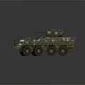 Armored Military Vehicle With Camouflage Paint Turret Protective Armor And Six Wheel Drive