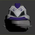 Modern White And Purple Jet Ski With Black Seats And Sporty Design