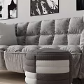 Modern Combination Sofa Double Sofa 3d model