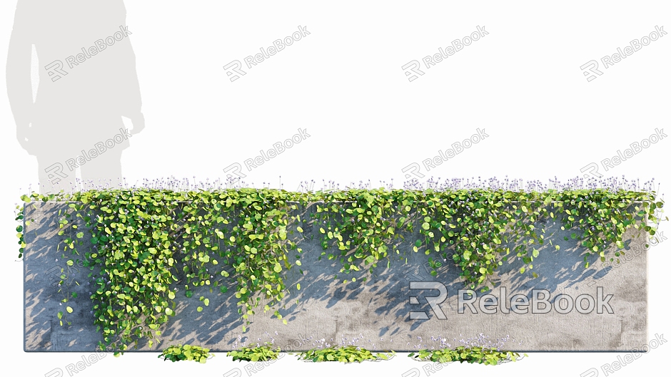 Modern Vine Green Planting Tuldown Vine Plant Wall Kidney Leaf Pansy model