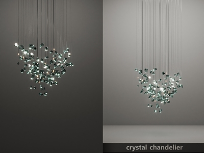 TECTA modern crystal chandelier glass ceiling 3d model