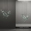 Modern Crystal Chandelier With Hanging Crystal Decorations And Elegant Lighting Design