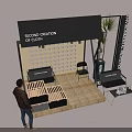 Outdoor Environmental Protection Stone Paving Display Pavilion With Green Lawn And Trees