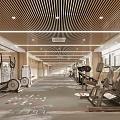 Modern Gym Interior With Various Fitness Equipment