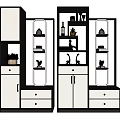 Modern Shoe Cabinet Multi-functional Entrance Partition Shoe Cabinet 3d model