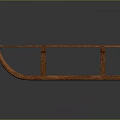 Classic Wooden Sled With Metal Supports For Winter Transport And Traditional Design