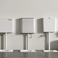 Modern Toilet Cisterns Design With Trash Bin And Toilet Paper Holder
