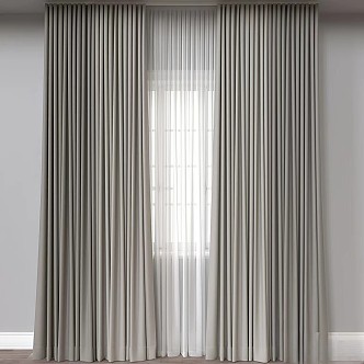 white curtain 3d model