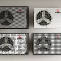 Modern air conditioner external unit 3d model