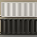 White And Black Wall Mounted Radiators For Home Heating Design 3d model
