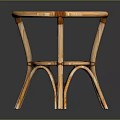 Rattan Table With Glass Top Modern Natural Design For Home Furniture Decor