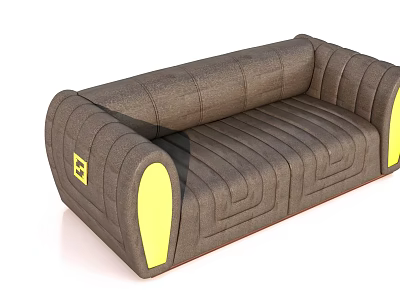 double sofa living room sofa leisure sofa 3d model