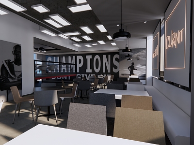 Modern Restaurant 3d model