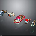 Colorful Small Toy Water Transport Vehicles With Various Designs And Shapes