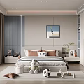 Modern Kids Room Interior With Bed Pillows Stuffed Elephant Soccer Ball And Toys