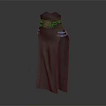 Medieval Inspired Long Leather Dress With Metal Studs And Waist Belt Design