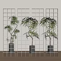 Modern partition glass 3d model