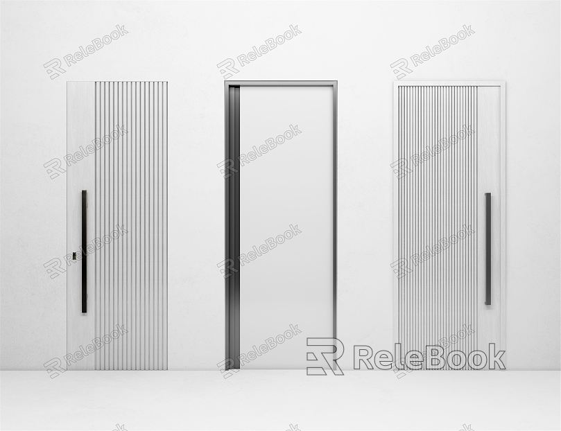 Modern swing door single door office door model