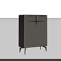 Modern Shoe Cabinet With Double Doors Black Legs And Sleek Design