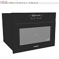 Modern oven microwave oven steam oven built-in 3d model