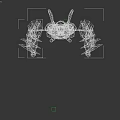 Detailed Red Skinned Muscular Creature Character With Horns Wings And Dark Pants