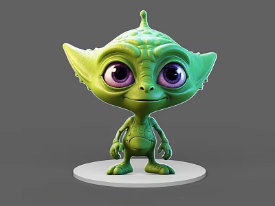 Alien Monster ET UFO Cartoon Characters Cartoon Characters Cartoon Characters Movie Characters Game Characters Hand-held Silhouettes Photo Board 3d model