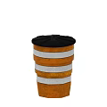 Stylish Orange Silver Striped Hinged Door With Modern Design Features