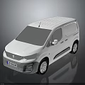 3D Rendered White Van Exterior Design With Windows Doors And Wheels