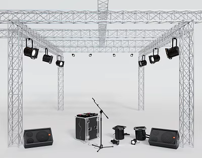 Modern Truss Stage Truss Speaker Equipment 3d model